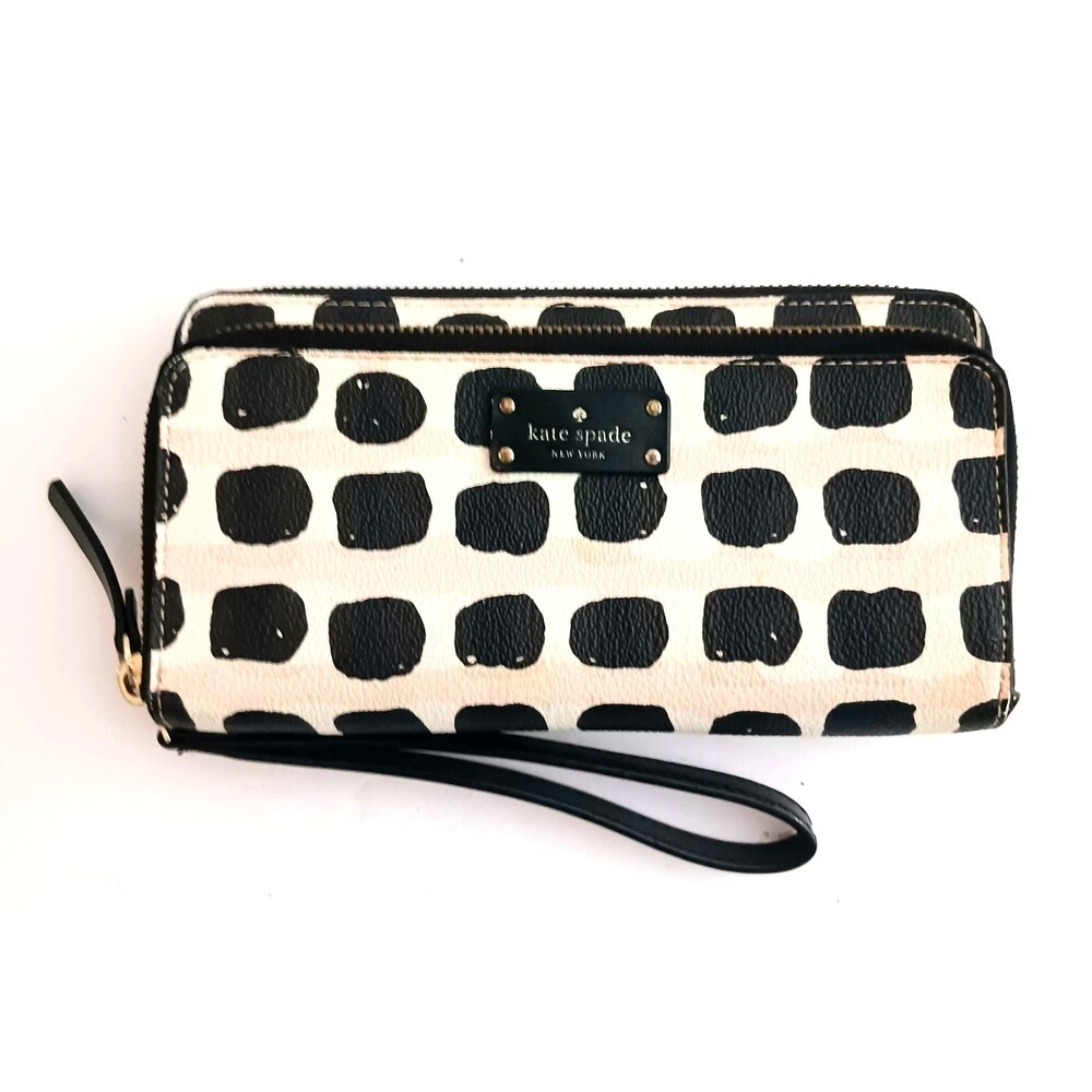 NEW Kate Spade N Y Neda Grove Zip Around Wristlet Clutch Wallet Printed Leather